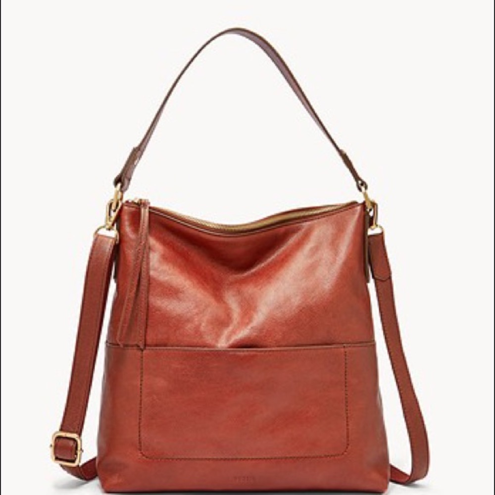 Fossil Amelia Hobo Bag in Brandy (Brown)